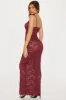 Agnes Lace Maxi Dress - Wine sold by Fashion Nova