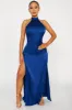 Living Lux Satin Maxi Dress - Navy sold by Fashion Nova