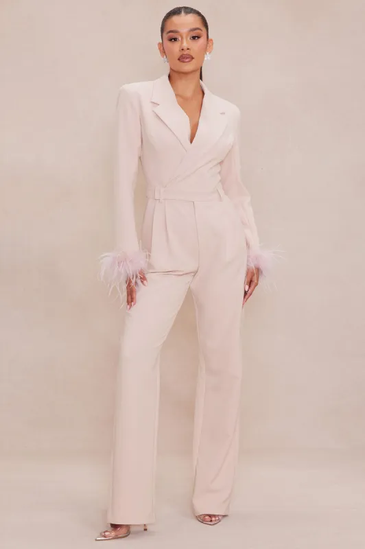 Mirage Blazer Jumpsuit - Mauve sold by Fashion Nova