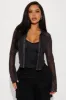 Strictly Business Mesh Shirt - Black sold by Fashion Nova