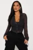 Strictly Business Mesh Shirt - Black sold by Fashion Nova