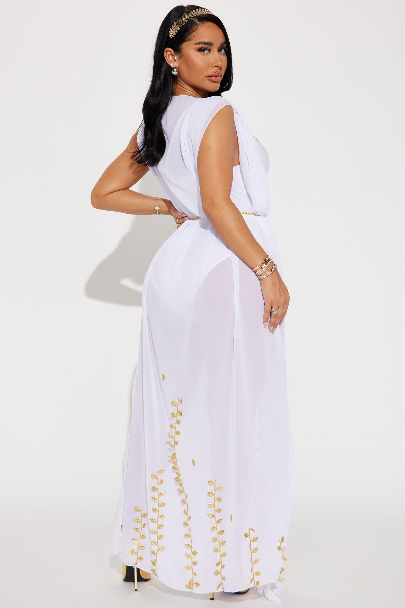 Pure Goddess 4 Piece Costume Set - White/Gold sold by Fashion Nova product image thumbnail 4