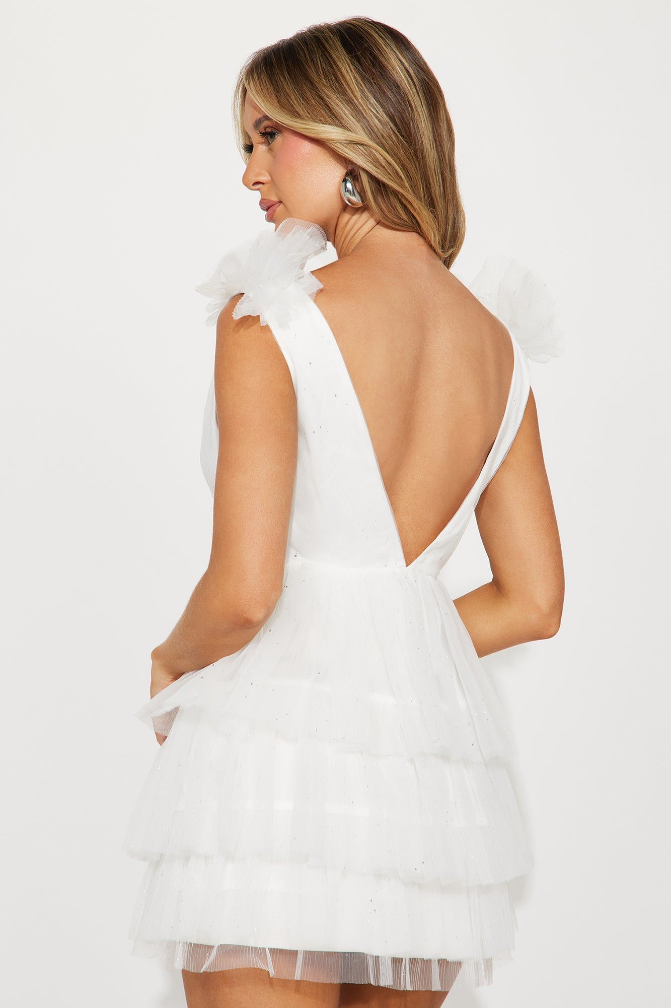 Celine Tulle Mini Dress - Cream sold by Fashion Nova product image thumbnail 3