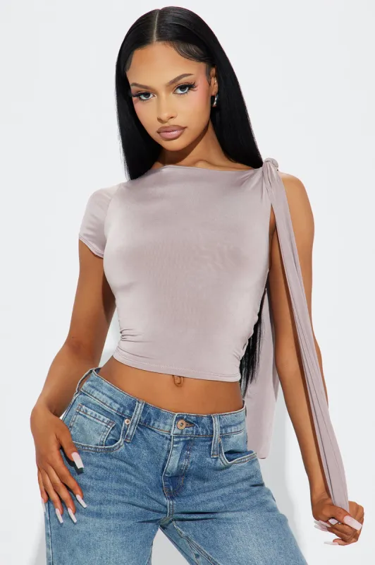 Kiara One Shoulder Top - Mocha sold by Fashion Nova