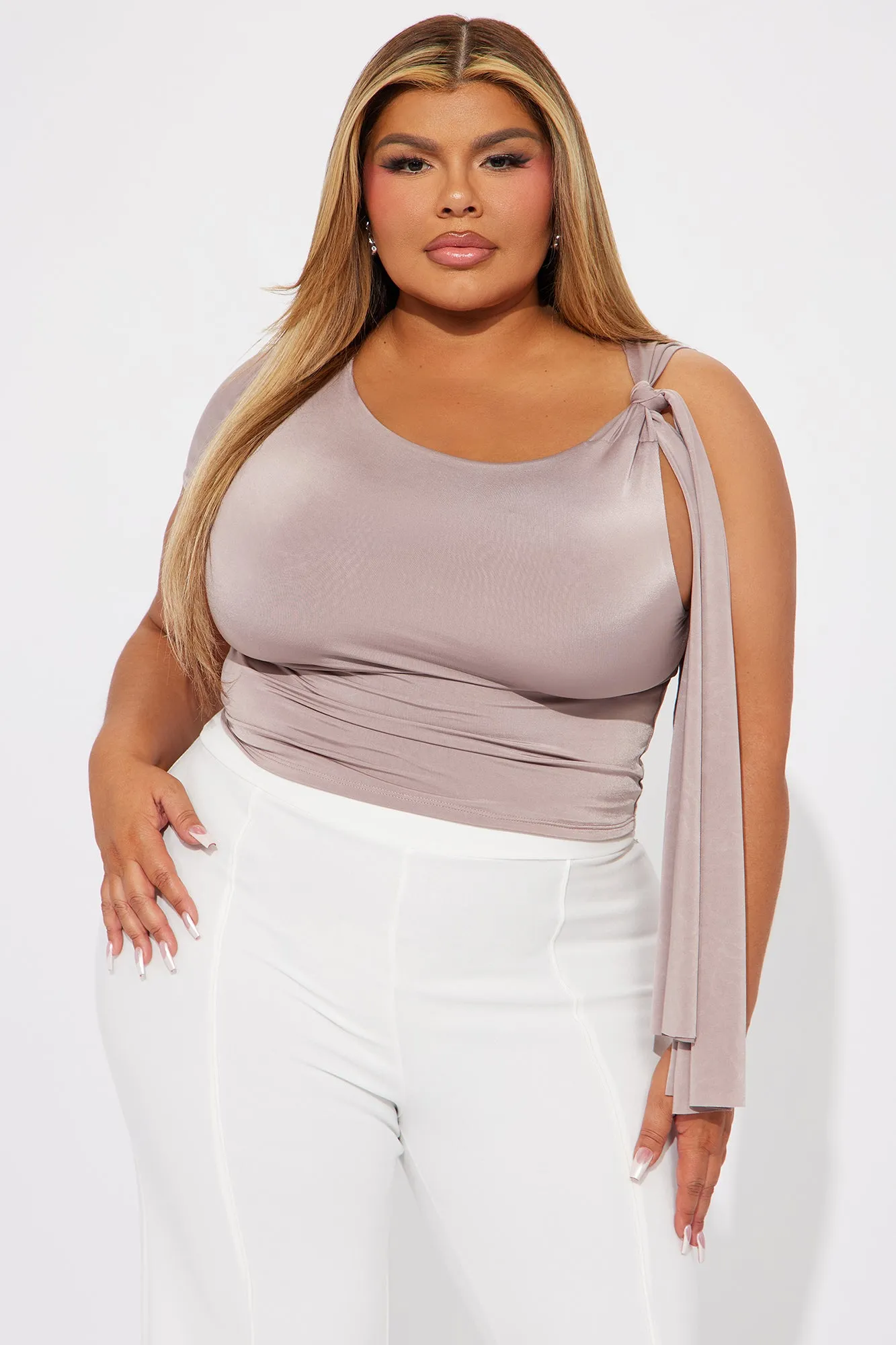 Kiara One Shoulder Top - Mocha sold by Fashion Nova product image thumbnail 4