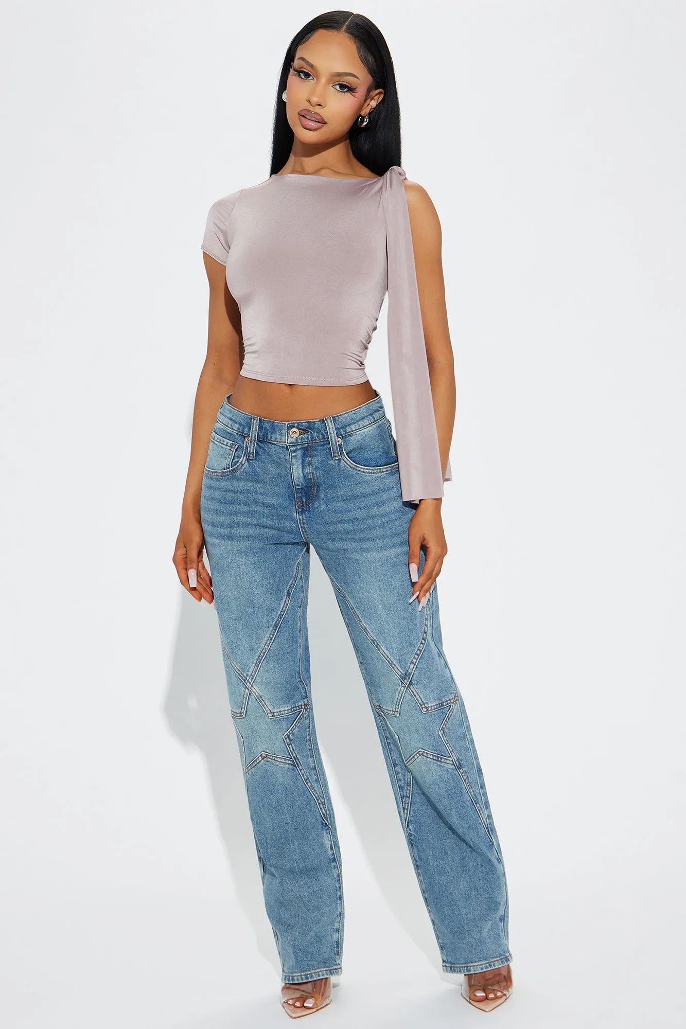 Kiara One Shoulder Top - Mocha sold by Fashion Nova product image thumbnail 2