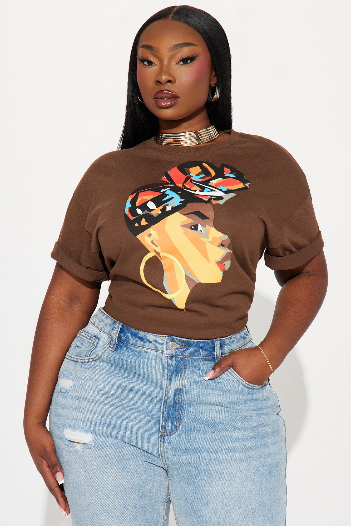 Beauty Queen Graphic Tshirt - Mocha sold by Fashion Nova product image thumbnail 4