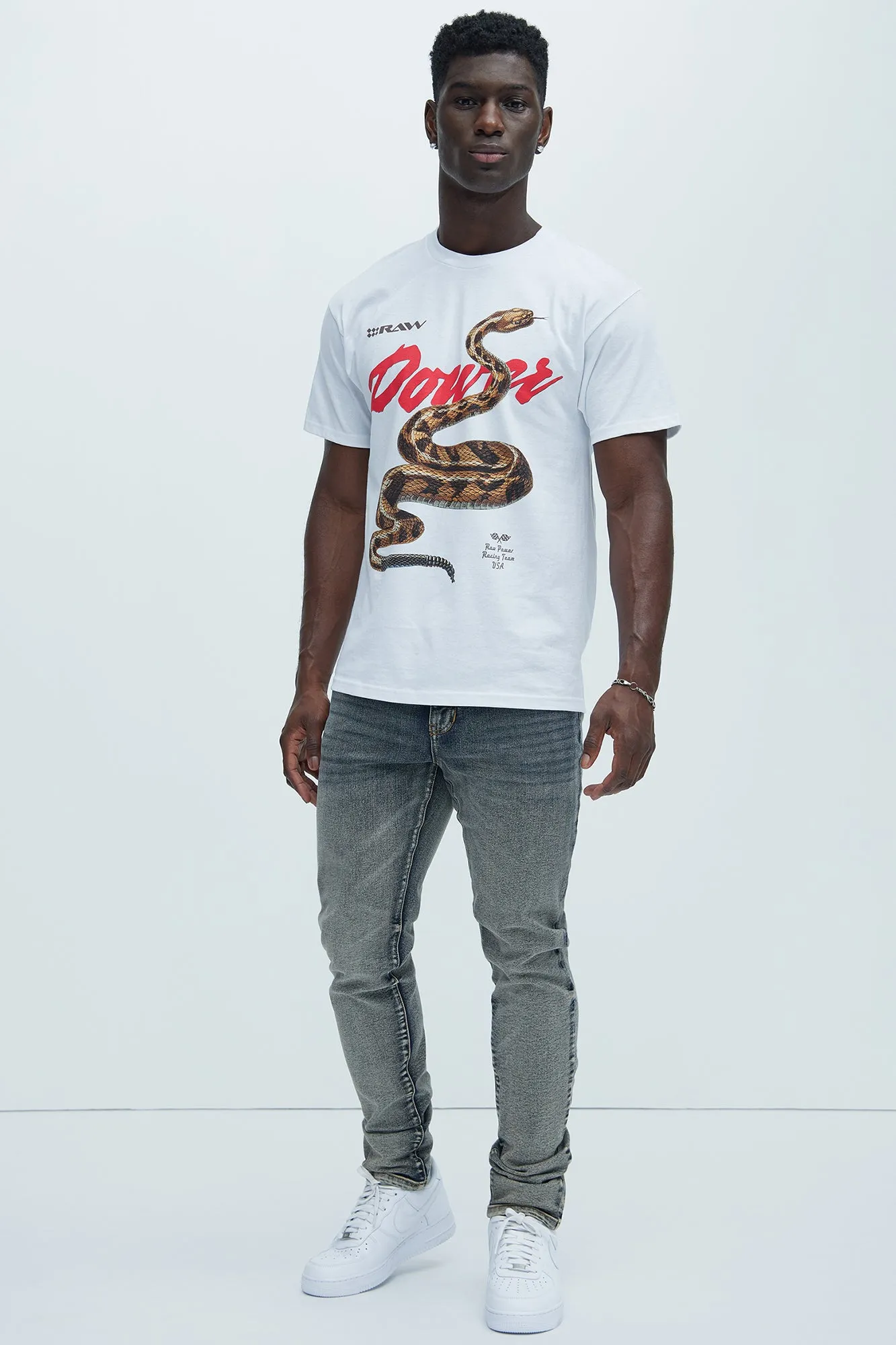 Raw Power Striker Short Sleeve Tee - White sold by Fashion Nova product image thumbnail 3