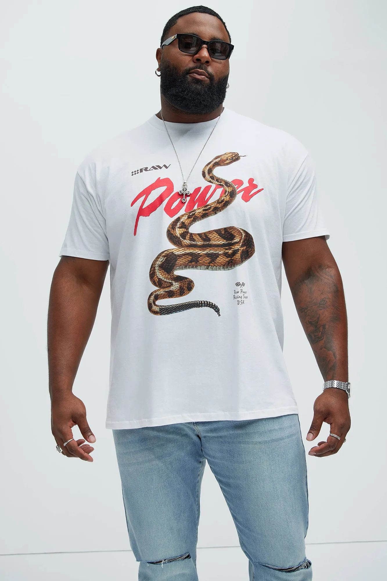 Raw Power Striker Short Sleeve Tee - White sold by Fashion Nova product image thumbnail 4