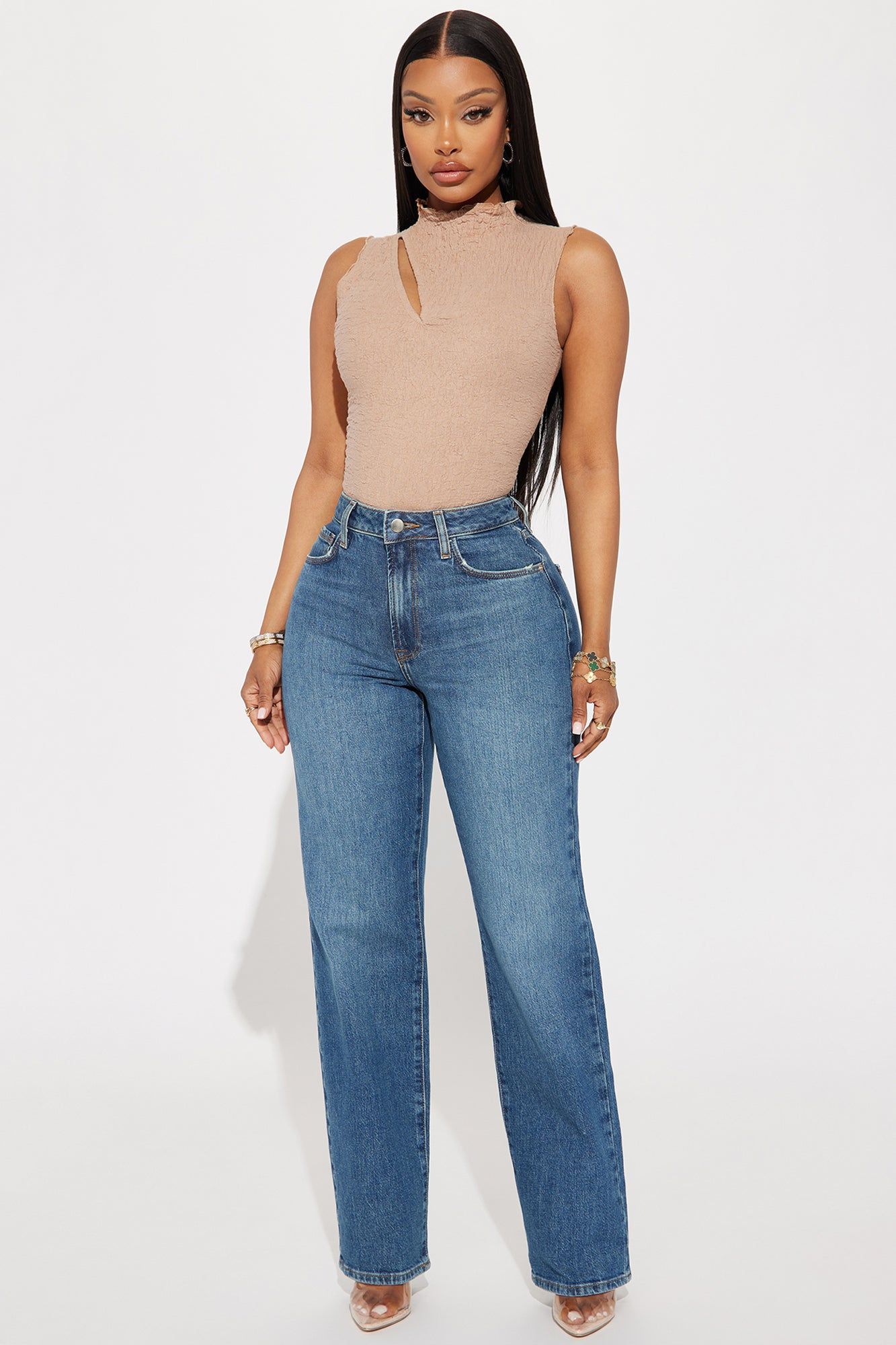 Nataly Textured Top - Taupe sold by Fashion Nova product image thumbnail 2