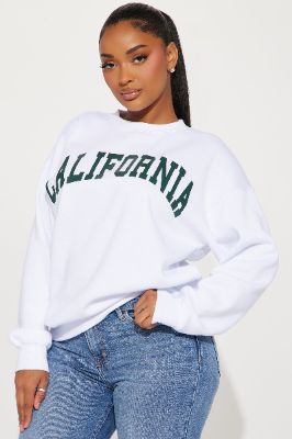 California Vintage Crew Neck Sweatshirt - White sold by Fashion Nova