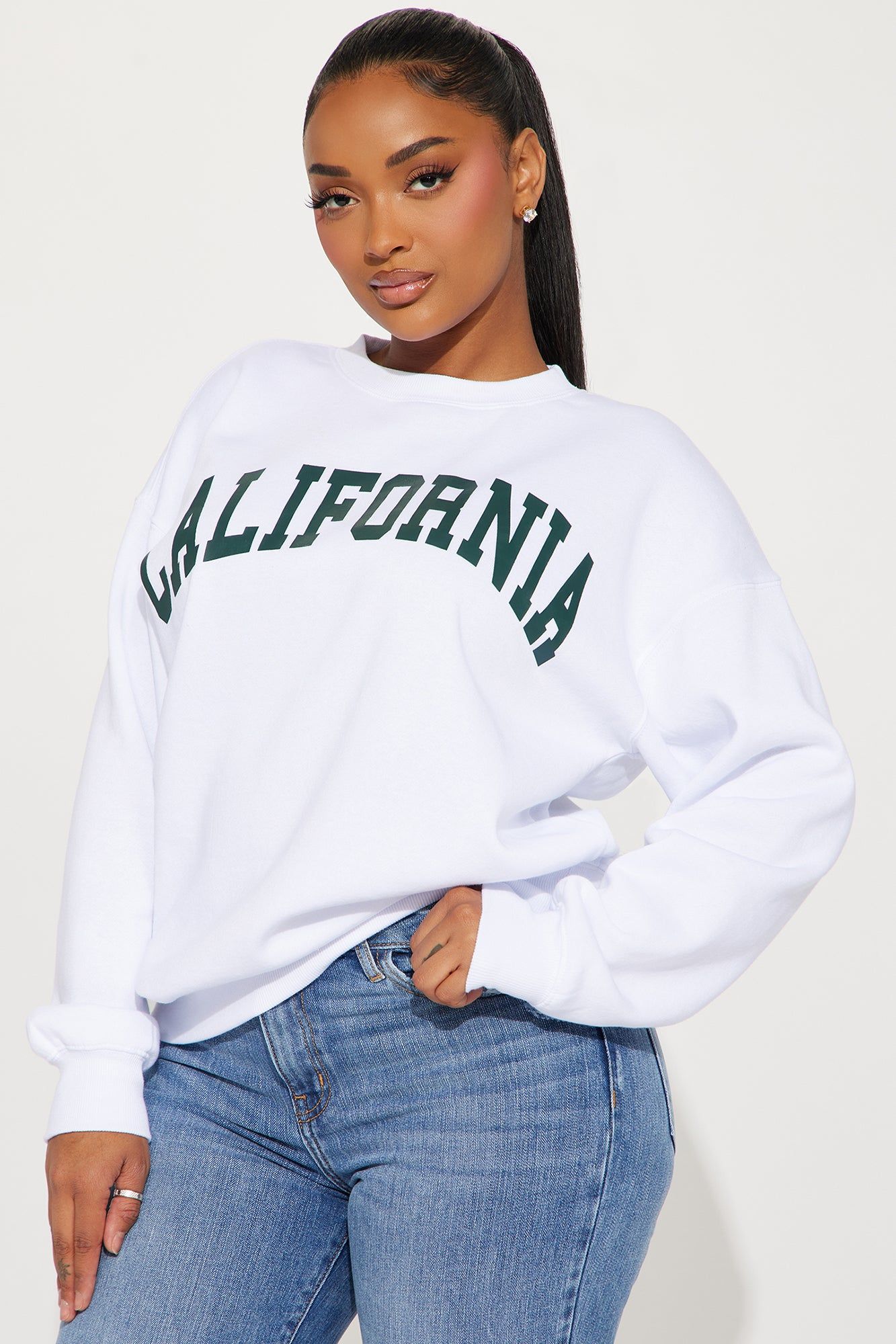 California Vintage Crew Neck Sweatshirt - White sold by Fashion Nova
