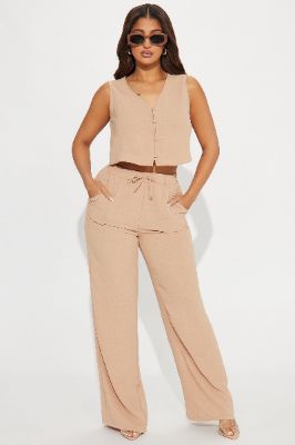 Good Memory Pant Set - Taupe sold by Fashion Nova