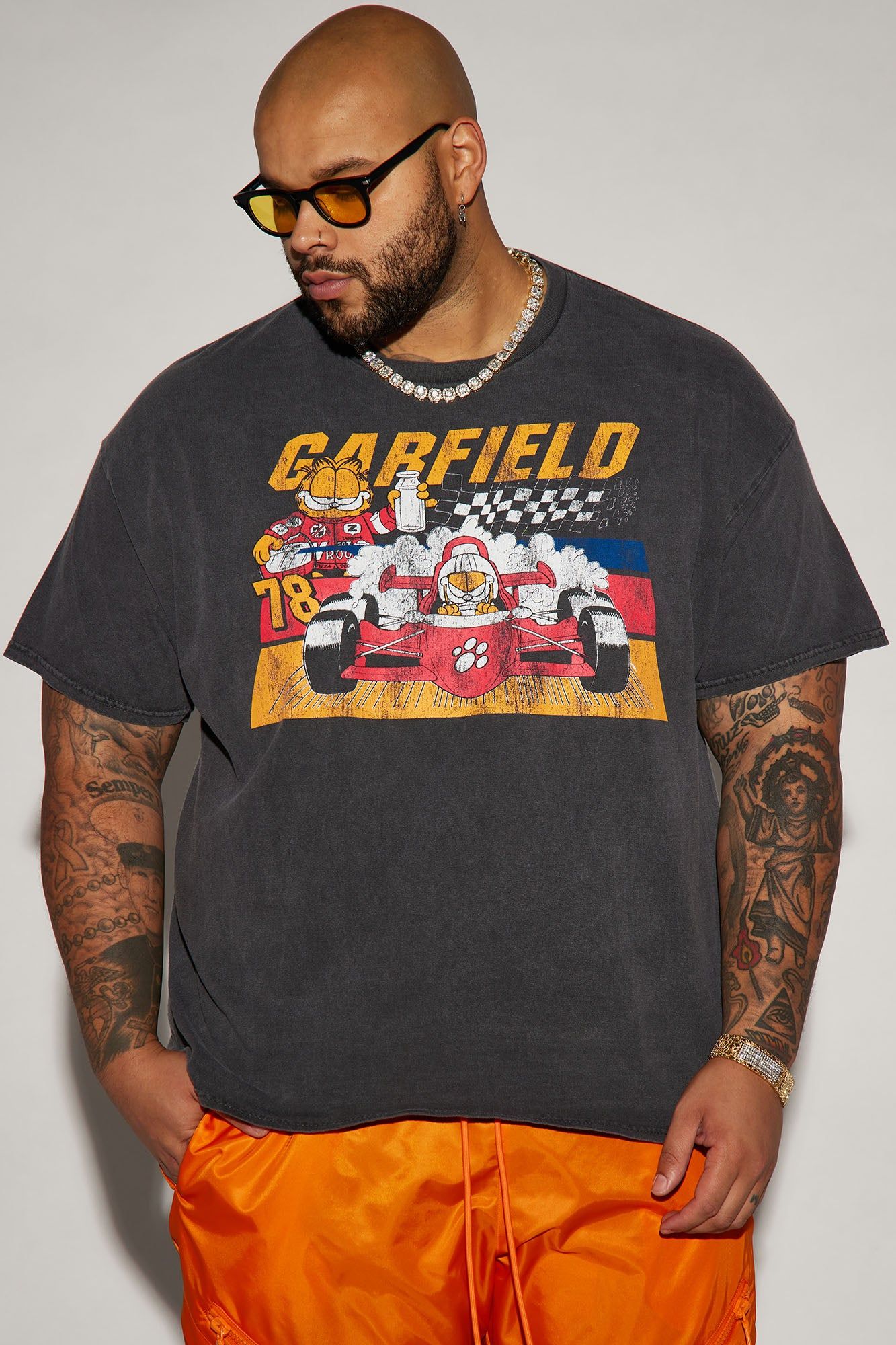 Garfield Racing Short Sleeve Tee - Black sold by Fashion Nova product image thumbnail 2