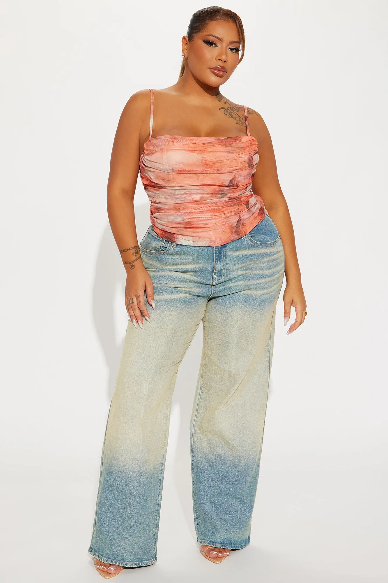 Summerland Mesh Top - Blush/combo sold by Fashion Nova product image thumbnail 5