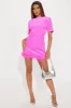 Christy Sequin T-Shirt Mini Dress - Hot Pink sold by Fashion Nova