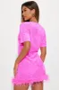 Christy Sequin T-Shirt Mini Dress - Hot Pink sold by Fashion Nova