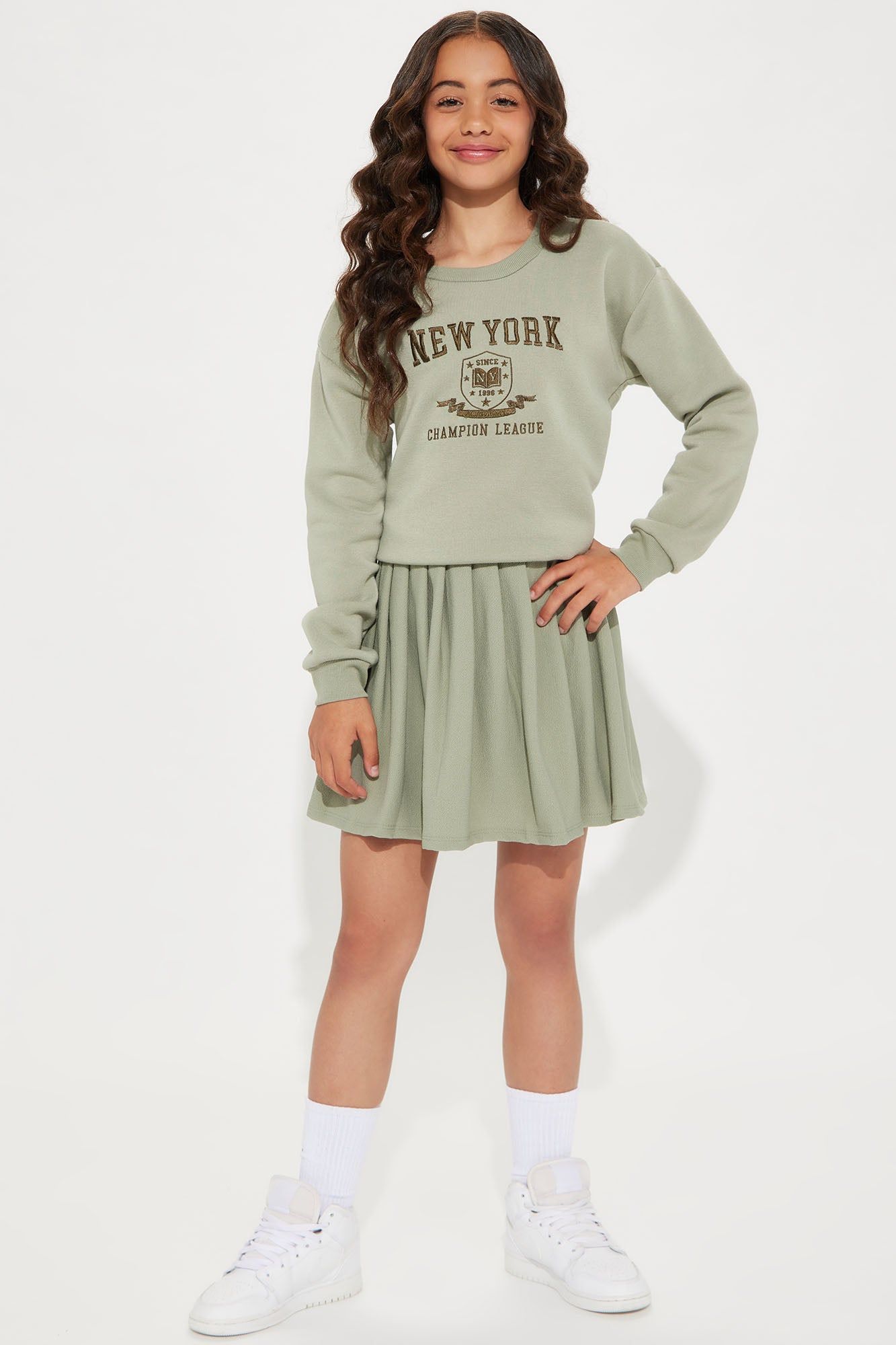 Mini Find Your Estate Skort Set - Sage sold by Fashion Nova