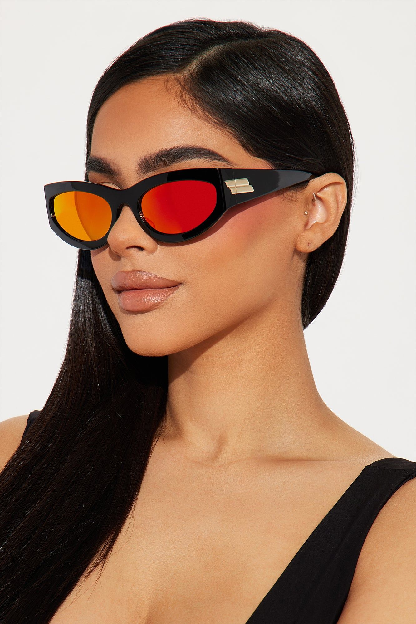 Chase The Sunrise Sunglasses - Black sold by Fashion Nova