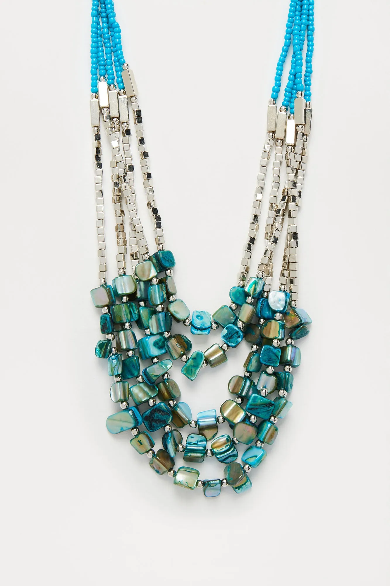 Sea Bead Necklace - Silver/Blue sold by Fashion Nova product image thumbnail 3