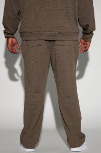 Textured Triangles Slim Pants - Brown sold by Fashion Nova