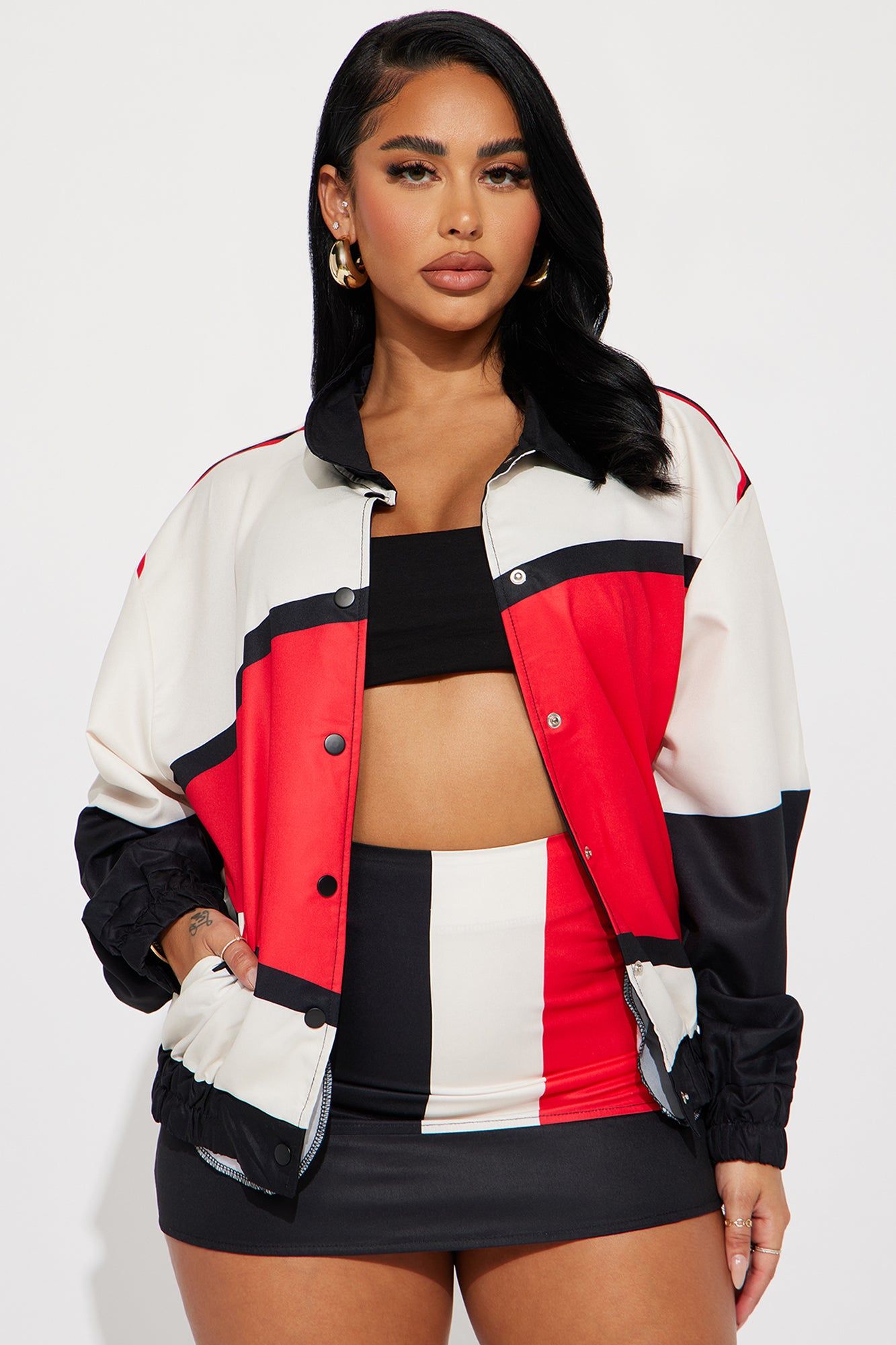 Rain Over Me Mini Skirt Set - Red/combo sold by Fashion Nova product image thumbnail 2