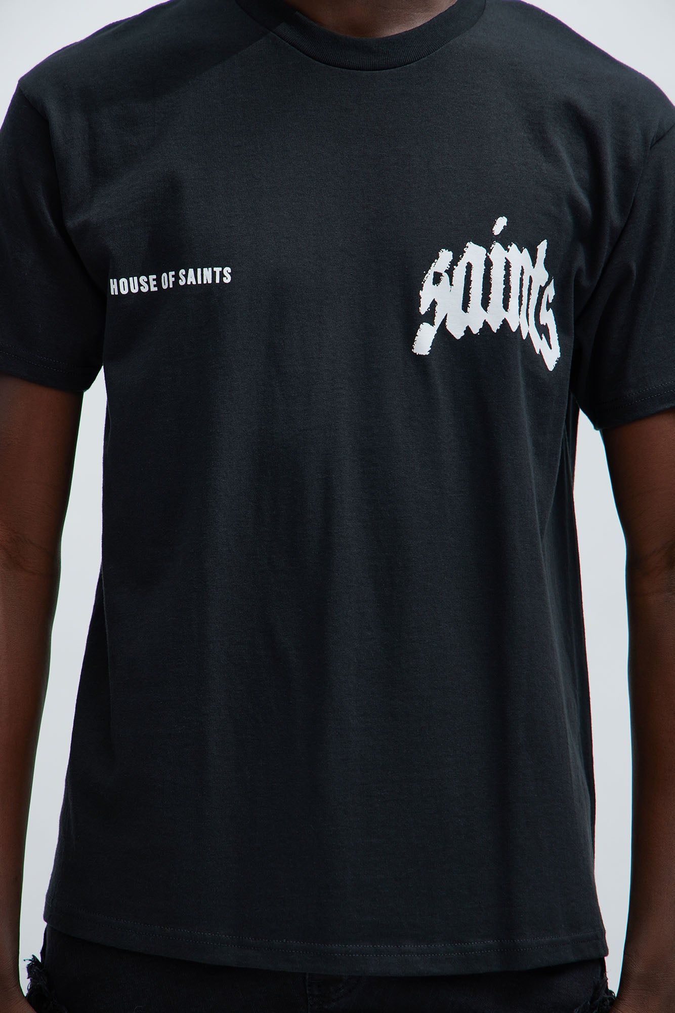 House Of Saints Tag Short Sleeve Tee - Black sold by Fashion Nova product image thumbnail 4
