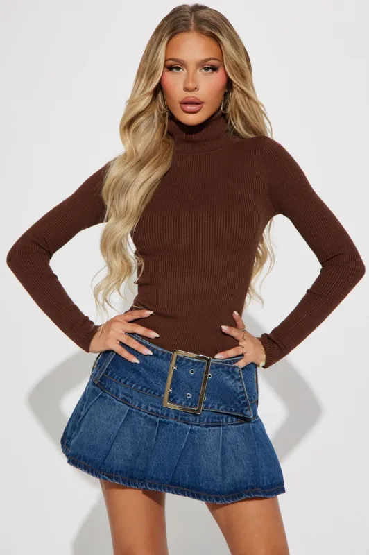 Brookside Sweater Top - Brown sold by Fashion Nova