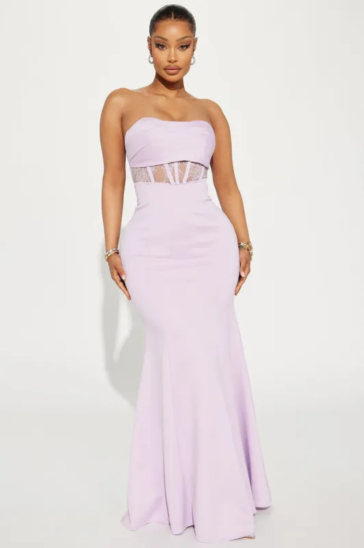 Lily Strapless Gown - Lavender made by Fashion Nova