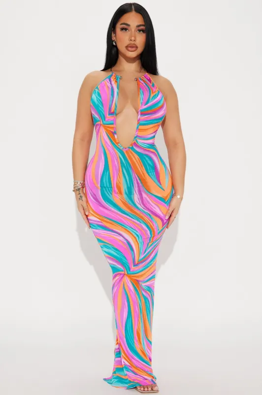Vacation With Me Maxi Dress - Multi Color sold by Fashion Nova