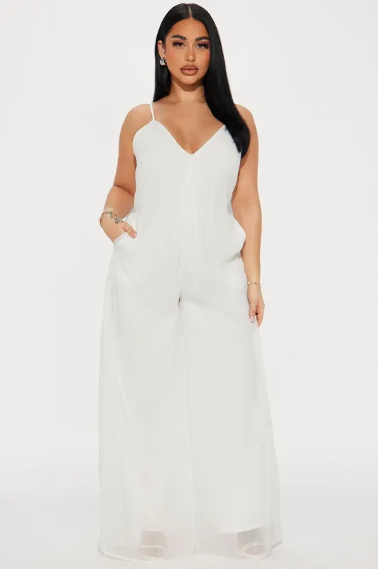 Hali Jumpsuit - Off White sold by Fashion Nova