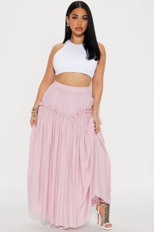 Lily Maxi Skirt - Pink sold by Fashion Nova