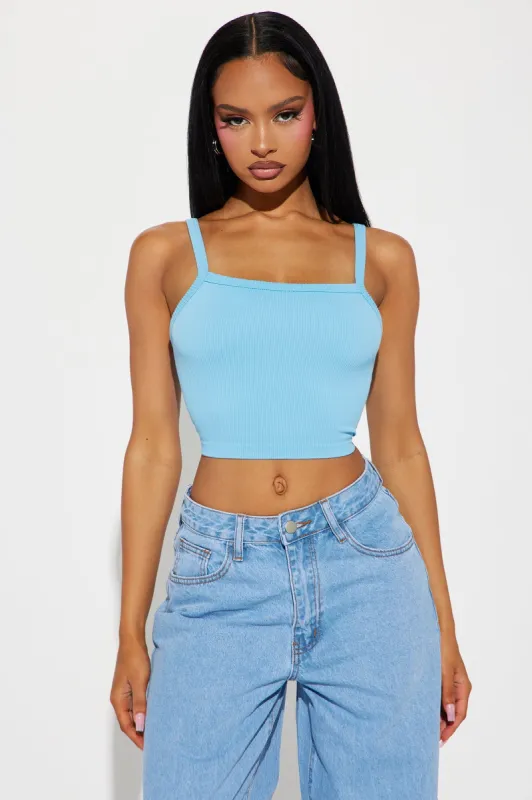 Everyday Cutie Seamless Tank - Blue sold by Fashion Nova