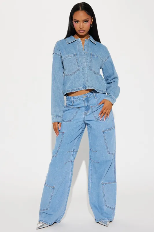 Out Of Pocket Baggy Jeans - Light Wash sold by Fashion Nova