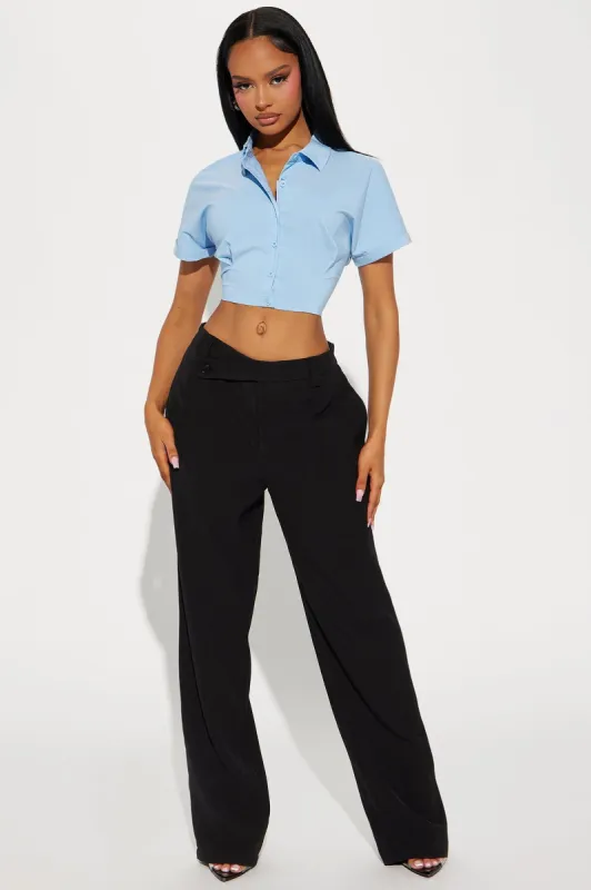 My Best Self Trouser Pant - Black sold by Fashion Nova