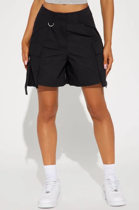 Indie Cargo Short - Black sold by Fashion Nova