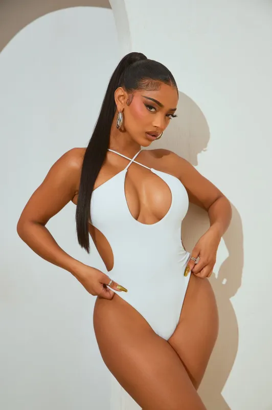 Jalisa Cutouts 1 Piece Swimsuit - White sold by Fashion Nova