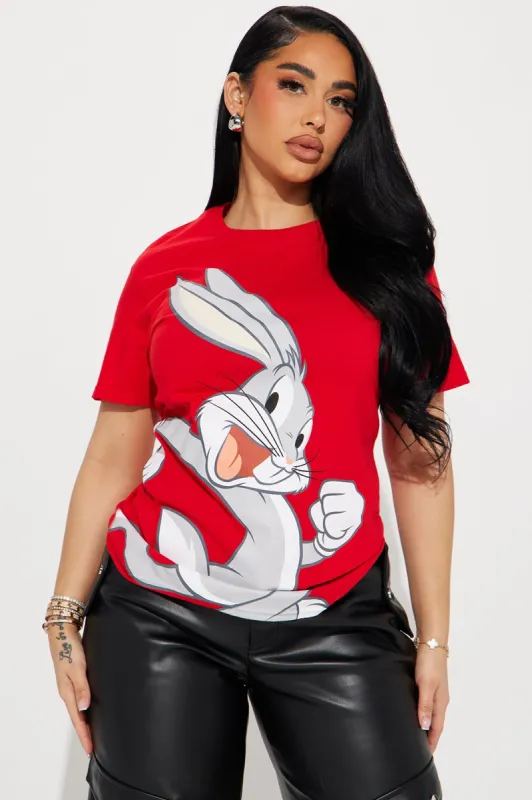 Bugs Bunny Love Graphic Tee - Red sold by Fashion Nova