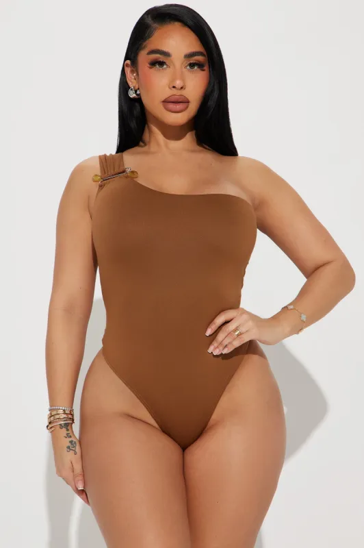 On A Resort Bodysuit - Mocha sold by Fashion Nova