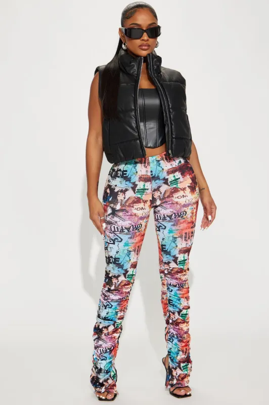 A Lifestyle Stacked Pant - Multi Color sold by Fashion Nova