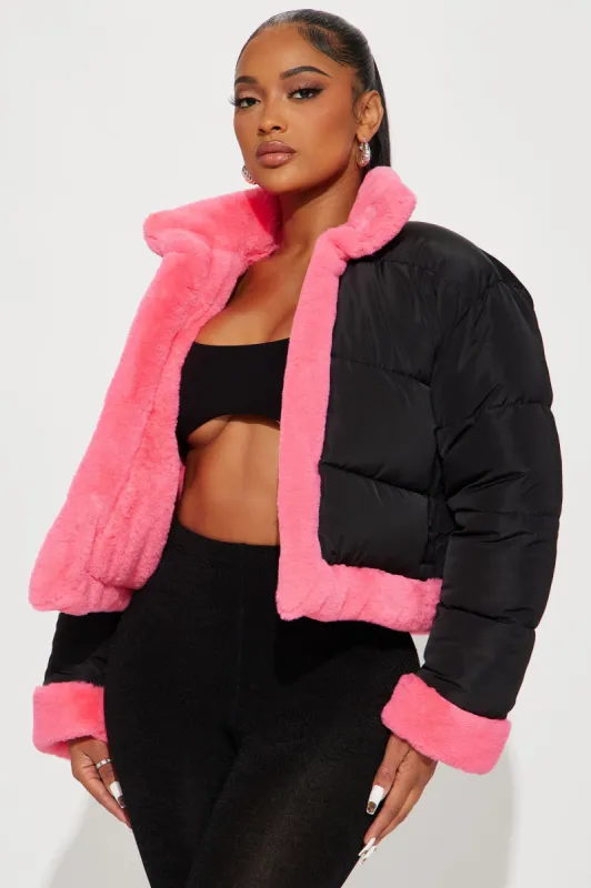 Day and Night Reversible Jacket - Pink/combo made by Fashion Nova