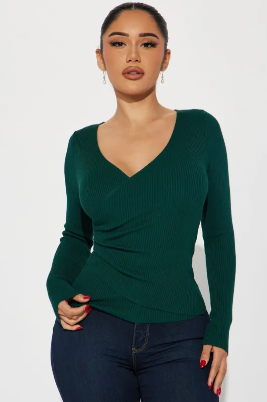 Izaiah Sweater Top - Green sold by Fashion Nova