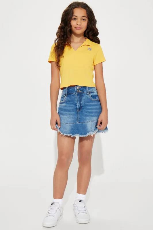 Mini Sierra Denim Skort - Medium Wash sold by Fashion Nova