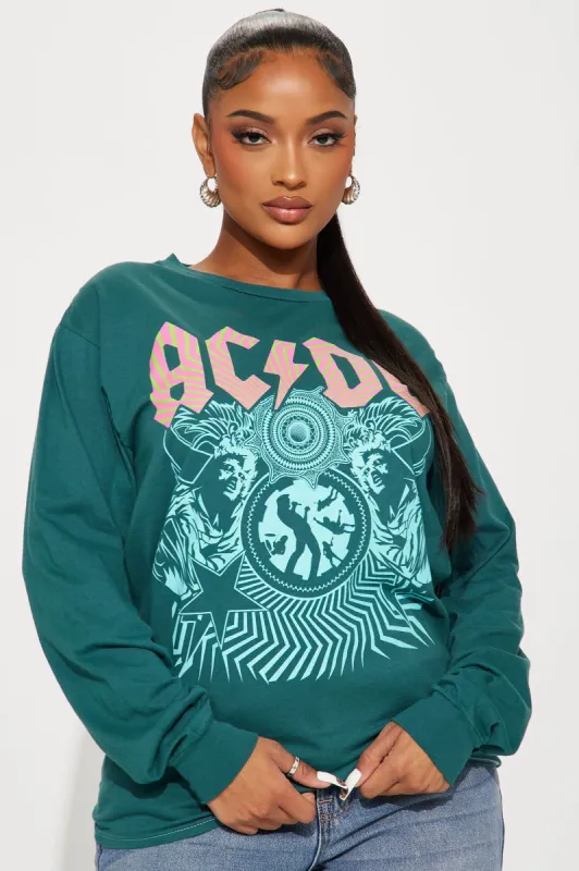 ACDC Graphic Long Sleeve Tee - Emerald sold by Fashion Nova