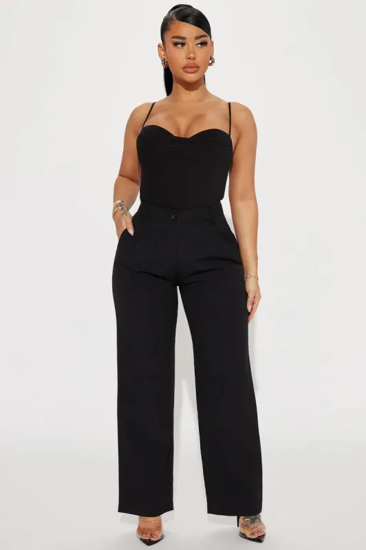 Work It Out Trouser Pant - Black sold by Fashion Nova