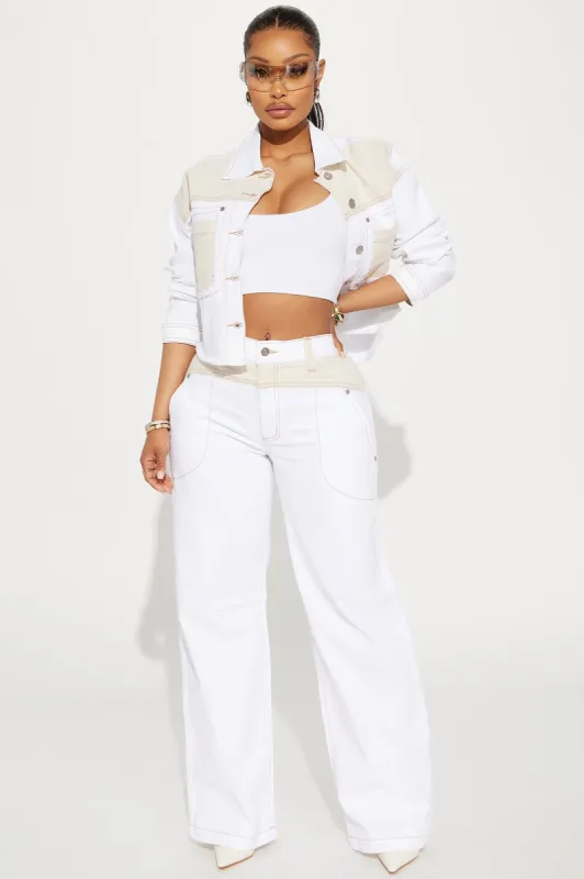 No Introduction Needed Baggy Jeans - White sold by Fashion Nova