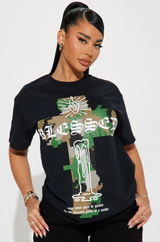 Guided Path Camo Tshirt - Black sold by Fashion Nova