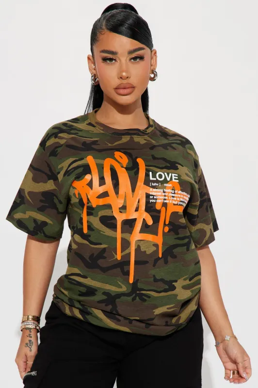 Define Love Camo Tshirt - Camouflage sold by Fashion Nova
