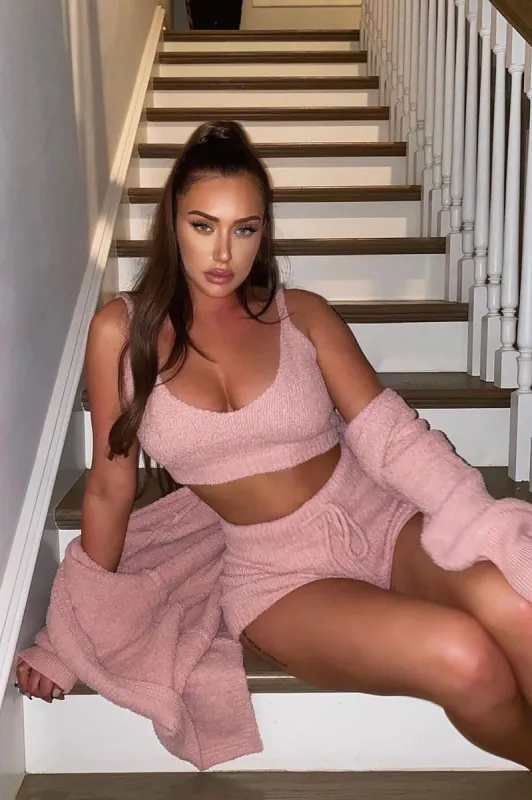 Living In It Cozy 3 Piece Set - Pink sold by Fashion Nova