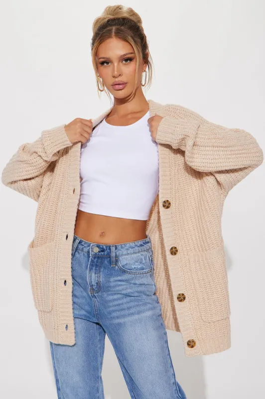 Taylee Cardigan - Sand sold by Fashion Nova